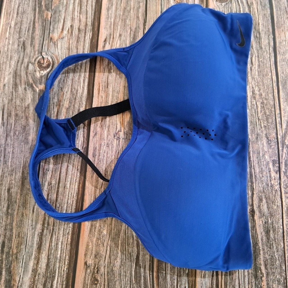 Nike blue sports bra Size M padded back hook